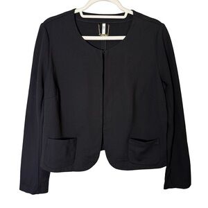 Blue Sky Women's Black Blazer Size L Minimalist Office Business Casual Formal